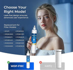 Waterdrop Plus WDP-F19C Replacement for GE® RPWFE®, RPWF (with CHIP) NSF 401 Refrigerator Water Filter, Compatible with WSG-4, GFE28GBLTS, GFE28GSKSS, PFE28KMKES, 3 Filters (Package May Vary)