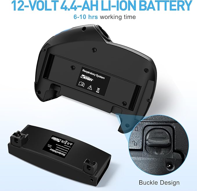 SHINE Air Purifying Respirator,Approved 3 Levels Airflow Control, High-efficiency Li-ion Battery PAPR Kit (P-SH200)