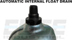 HEAVY DUTY COMPRESSED AIR FILTER REGULATOR COMBO PIGGYBACK, METAL BOWL, VISIBLE SIGHT GLASS, 5 MICRON ELEMENT (3/4" AUTO DRAIN)