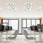 4 Pcs Fluorescent Light Covers for Ceiling Lights Construction Vehicles Machinery Trucks Cranes Cement Mixers Blue Decorative Magnets Light Filters for Office Home Classroom Must Haves 4’ x 2’