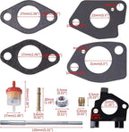 Air Filter Adapter Jet Kit for Predator 301cc 420cc 11hp 13hp 15hp GX340 GX390 389cc Stage 1 Mini Bike Parts Go Kart Golf Cart Lawnmower Water Pump Pressure Washer Generator OHV Engine (Red)