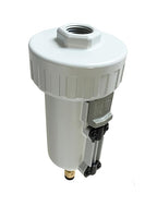 PneumaticPlus SAD402-N04D-MEP Compressed Air, External Water Trap Valve with Automatic Drain 1/2" NPT - Metal Bowl Sight Glass, 10 Micron