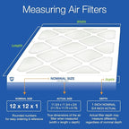 Nordic Pure 12x12x1 (Actual Size: 11 3/4 x 11 3/4 x 3/4) Poly Green MERV 6 AC Furnace Air Filters – Reduces Dust, Pollen, Pet Dander & Allergens – 4-Pack