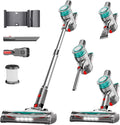 Cordless Vacuum Cleaner, Powerful Stick Vacuum Cleaner for Home with Rechargeable Battery, 6-in-1 Lightweight Handheld Vacuum, 45 Mins Runtime for Hardfloor & Carpets Pet Hair (Green)