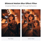 K&F CONCEPT 67mm Bilateral Blur Ghost Motion Filter Super Speed Effects for Camera Lens Clear Optical Glass with Cleaning Cloth