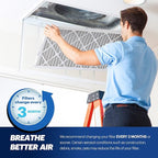 BNX TruFilter 14x20x1 Air Filter MERV 13 (6-Pack) - MADE IN USA - Electrostatic Pleated Air Conditioner HVAC AC Furnace Filters for Allergies, Pollen, Mold, Bacteria, Smoke, Allergen, MPR 1900 FPR 10