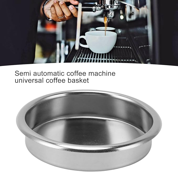 58mm Backflush Inser, Stainless Steel Coffee blind Filter Portable Blind Filter Basket for Espresso Machines Home 60x17x58mm