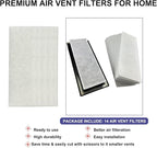 Air Vent Filter 4 x 10 Inch, Thin Air Vent Floor Heater Pre-Filter Sheet Work for Home Air Purifier, Floor Register, Ceiling 4" x 10" 14-Pack (White) Hoctsom