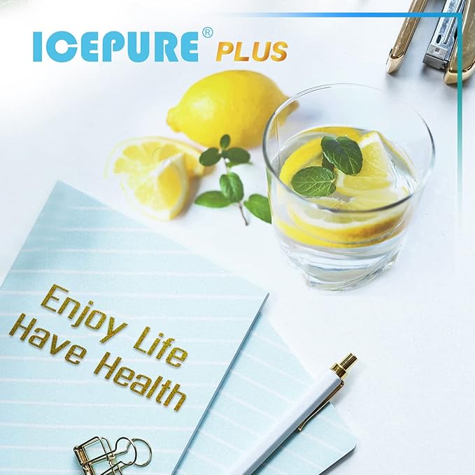 ICEPURE PLUS NSF53&42 Premium RWF0600AH Replacement for GE MFW, MWFP, 197D6321P006, WFC1201, MWFA, PC75009, HDX FMG-1, GSE25GSHECSS, 46-9996, GSH25JSDDSS, PSHS6PGZBESS Refrigerator Water Filter 4PACK