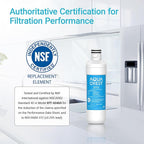AQUA CREST LT1000PC ADQ747935 MDJ64844601 NSF Certified Refrigerator Water Filter, Replacement for LG® LT1000P®, LT1000PCS, ADQ74793501, ADQ74793502, Kenmore 469980, 9980, Pack of 2
