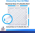 Filter King 17.25x29.25x1 Air Filter | 4-PACK | MERV 8 HVAC Pleated A/C Furnace Filters | MADE IN USA | Actual Size: 17.25 x 29.25 x .75"