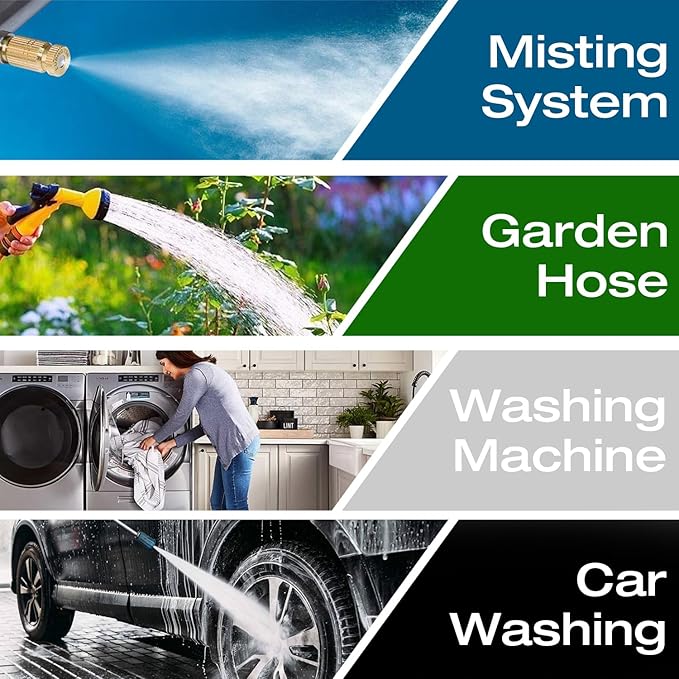 Misting System Calcium Inhibitor Filter for Patio Misters NSF certification Inline Water Soften Filter Effectively Reduce Water Spots, Prevent Nozzles Clogging For Garden Patio Mistes (1 Pcs)