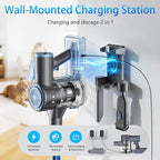 BlueEpic Cordless Vacuum Cleaner, Rechargeable with 2200mAh Detachable Battery, Powerful Stick Vacuum with 2 Adjustable Modes, Lightweight Handheld Vacuum for Pet Hair/Carpet/Floor