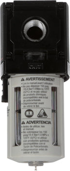 ARO Ingersoll Rand ARO F35121-400-VS Air Line Filter, 1/4" NPT - 150 psi Max Inlet, Black
