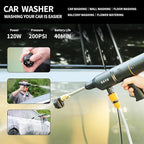 BAYU 4 in 1 Car Smart Kit, 19000PA Car Vacuum Cleaner, 200PSI Cordless Pressure Washer, 150PSI Tire Inflator Portable Air Compressor, 15000mAh Portable Charger for Car, Bike, Motor (E-Pro)