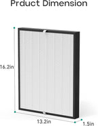 Replacement Filter Compatible with Air Doctor AD3000 AD3000M AD3000Pro Air Cleaner Purifier, Not for AD3500 Version, Include 2 High-Performance Filters