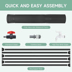 Collapsible Rain Barrel Water Storage Containers-100 Gallon Portable Rainwater Collect System Water Tank to Collect Rainwater from Gutter Downspout Water Catcher with Spigots,Filter＆Overflow Kits