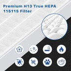 10 Pack 115115 Filter, Filter A Size 21 Replacement for Winix PlasmaWave Air Purifier C535 5300 5300-2 6300 6300-2 P300 AM90 C909 9800, 2 Size 21 Filters + 8 Carbon Pre-Filters