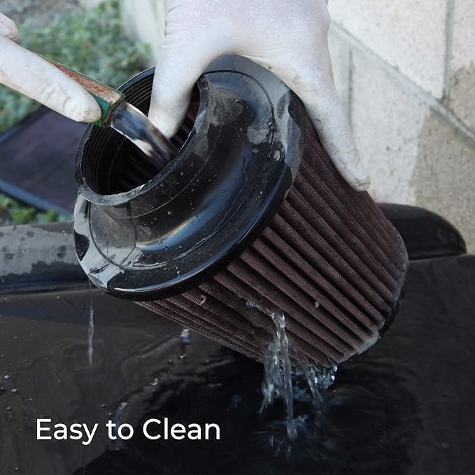 K&N Universal Clamp-On Air Filter: High Performance, Premium, Washable, Replacement Engine Filter: Filter Height: 5 In, Flange Length: 0.875 In, Shape: Oval Straight, RF-1001