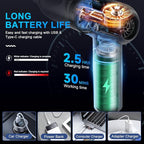 KMM Handheld Car Vacuum Cleaner, 4 in 1 Vacuum Cleaner 16000Pa Air Duster, 3-Speed Adjustable 120W High Power Vacuum Cleaner with LED Light and Multi-Nozzles for Car, Home, Office, Pet