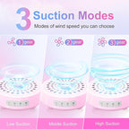 Professional Nail Dust Collector, Quiet Nail Vacuum Cleaner Machine with Reusable Filter, Powerful Suction Nail Tech Dust Fan for Acrylic Gel Nails Art Polishing, Manicure Pedicure Salon Home, Pink