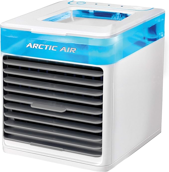 Arctic Air Pure Chill Evaporative Air Cooler By Ontel - Powerful 3-Speed Personal Space Cooler, Quiet, Lightweight And Portable For Bedroom, Office, Living Room & More