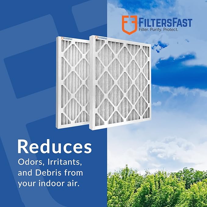 Filters Fast 30x36x1 Air Filter MERV 8, 1" AC Furnace Air Filters, Made in the USA, Actual Size: 29.5" x 35.5" x 0.75", 6 Pack