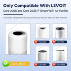 Core 200S Smoke Remover Replacement Filter Compatible with LEVOIT Core 200S and Core 200S-P Smart WiFi Air Purifier, 3-in-1 H13 True HEPA Activated Carbon Filter, Core 200S-RF-SR, Blue, 2 Pack