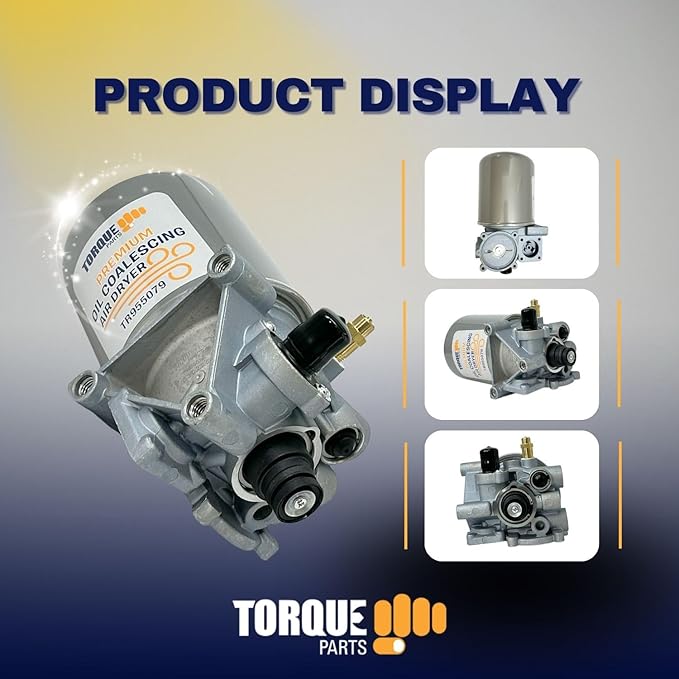 Torque R955079 Air Dryer with Coalescing Cartridge Compatible with Meritor Wabco System Saver Volvo 1200P SS1200P SS1200P Series (Replaces Meritor R955300, 955300, 955079, Haldex 955079CX) (TR955079)