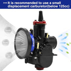 Carburetor Carb Velocity Stack Air Filter Cleaner Modified Trumpet Aluminum Alloy with Sponge Filter Steel Mesh for PWK32-34mm Short Style Fast Intake Suggest for Small Displacement (Blue, 55mm)