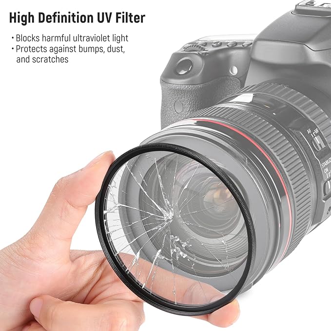 NEEWER 95mm UV CPL ND Lens Filter Kit with Hard Shell Storage Case, Multicoated Optical Glass & Aluminum Alloy Frame, UV + Circular Polarizing (CPL) + Neutral Density (ND4) Filter for 95mm Camera Lens