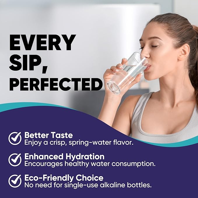 PUREPLUS Alkaline Replacement for GE® MWF®, SmartWater® MWFP, MWFINT, MWFA, GWF, HDX FMG-1, Kenmore® 9991, WFC1201, GSE25GSHECSS, Water Filter, 2 Pack