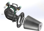Big Sucker cone Air filter intake for harley air Cleaner Sportster Softail fatboy heritage dyna touring street road king Glide (Nake - BLACK, Type A : For Sportster XL models)