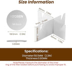 2Pack Stainless Steel Espresso Puck Screen with Stand, 58.5mm Reusable Coffee Filter, 0.8mm Thickness Metal Mesh for Portafilter Basket (58.5MM）
