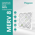 12x12x1 Air Filter MERV 8 (2 Pack) MPR 600 Pleated AC Furnace Filters Replacement (Exact Dimensions: 11.81"L x 11.81"W x 0.79"Th) Compatible with Air Conditioner AC HVAC Furnace