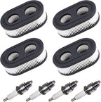 593260 Air Filter with Pre Filter and Spark Plug Fits for B&S 725EX 625EX 575EX 550EX 525EXI Engines, Air Filter Parts for Toro Recycler 22 and Troy Bilt Lawn Mower (8 Pack)