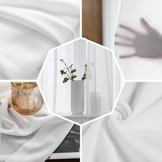 Farm Sheer Curtains 45 Inch Length American Country Barn Star Vintage Berry Brown Chiffon Curtain for Bedroom Living Room Light Filtering Rod Pocket Window Treatments Voile Curtains Drapes for Kitchen