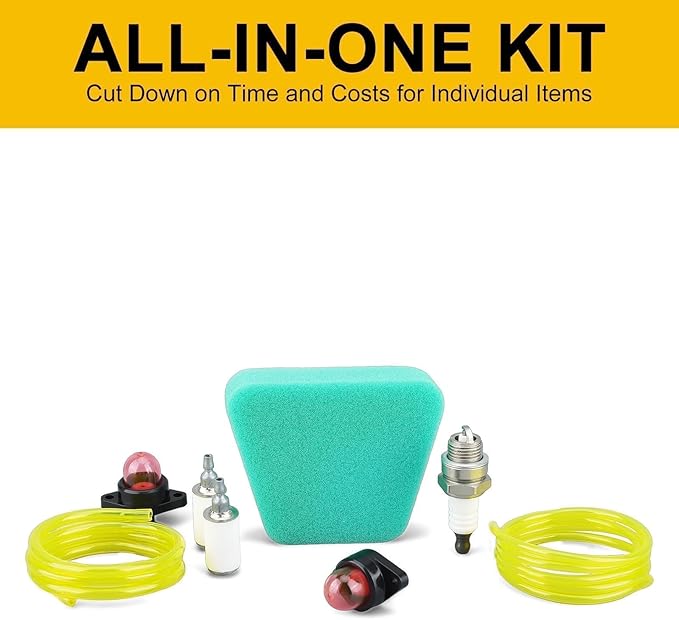 Panari 530037793 Air Filter for Poulan Wild Thing 220 260 1950 2050 2055 2075 2150 2375 2450 2550 Craftsman Chainsaw Parts with Primer Bulb Spark Plug Fuel Line Kit