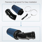 4" Cold Air Intake Pipe Kit with Oiled Filter, Filter System Replacement for 2011-2016 Ford Power stroke Diesel Engine 6.7L, F-250 F-350 F-450 Super Duty 6.7L Diesel (2011 2012 2013 2014 2015 2016)