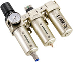 VEVOR Air Compressor Filter Regulator, 3/4" NPT 3-Stage 5μm & 0.3μm & 0.1μm Air Drying System with Micron Filters and Desiccant Dryer, Auto Drain Air Compressor Water Separator 175PSI Max Pressure