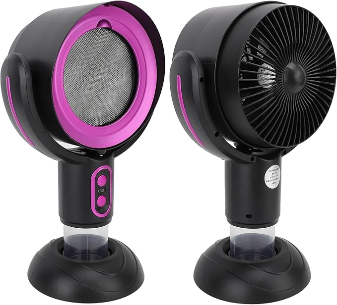 Rengue Desktop Range Hood, Portable Kitchen Exhaust Fan with Removable Filter and 2 Speed Gears, for Apartment Dormitory RV Camping Indoor Barbecue (Black Violet)