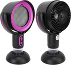 Rengue Desktop Range Hood, Portable Kitchen Exhaust Fan with Removable Filter and 2 Speed Gears, for Apartment Dormitory RV Camping Indoor Barbecue (Black Violet)