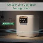 Electric Composter for Kitchen, Smart Compost Bin with Viewing Window Indoor Outdoor/Odorless/Low Noise/Auto-Cleaning, Compost Machine, Turn Food Waste into Fertilizer for Garden, Gift