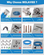 Compressed Air Line Kit, 3/4 Inch ID x 100FT HDPE-Aluminum Compressed Air Piping System, Garage Air Compressor Line Kit Accessories for Shop | 200 PSI | 85PCS