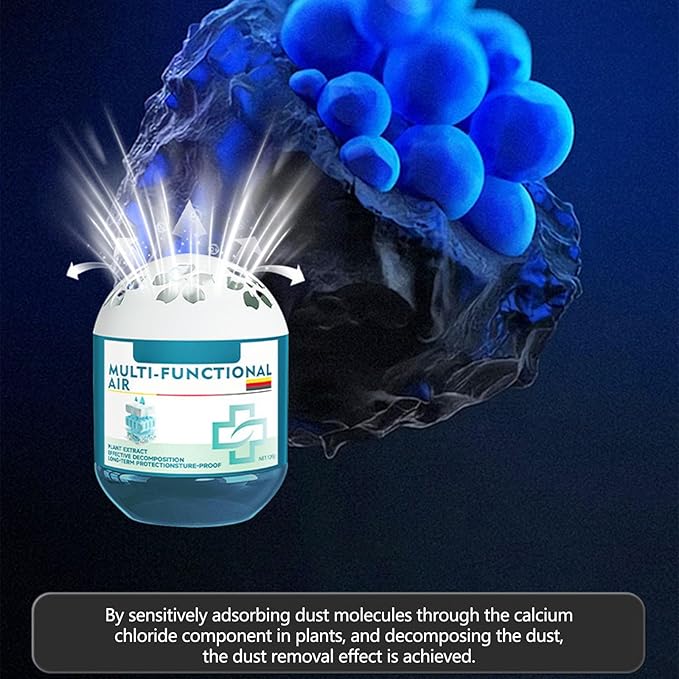 Indoor Air Purification Dust Removal Magic Box, 120g Multi Functional Air Magic Box Dust Cleaner, Automatic Dust-Sucking and Plant-Based, No Electricity & Noise, Ues For Any Room, Day And Night (1PCS)