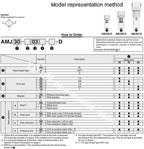 AMJ3000-03B/-03B-C,AMJ4000-04B/-04B-C,AMJ3000/4000 filter element type, water droplet separator for vacuum,AMJ series(AMJ4000-04B)
