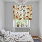 2 Panel Kitchen Cafe Curtains, Desert Sand Camel Sunlight Filtering Nature Air Through, Home Decor Window Covering Tier Curtains for Living Room 55W x 39L inch Summer Tropical Animals Vintage Beige