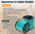 POWERTEC DXVC6914 HEPA Cartridge Filter for DeWalt 6-16 Gal. Wet/Dry Vacuums, Shop Vac Filters for DXV09PA, DXV10S-QT, DXV09P-QTA, DXV06P-QT, DXV10P-QT Shop Vacuum, 1 Pack (75121)