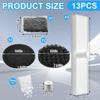 24 Pcs Aquarium Filter Media Kit Compatible with Fluval Fx4/Fx5/Fx6 Filters, 4 Bio-Sponge Pads, 6 Bio-Sponge Block, 6 Activated Carbon, 4 Carbon Foam Pad, 2 Silicone Lube, 2 Ceramic Rings