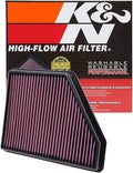 K&N High-Flow Original Lifetime Engine Air Filter: Increase Power: Premium, Washable: Compatible with 2010-2015 Chevrolet: Camaro, SS, ZL1, 33-2434